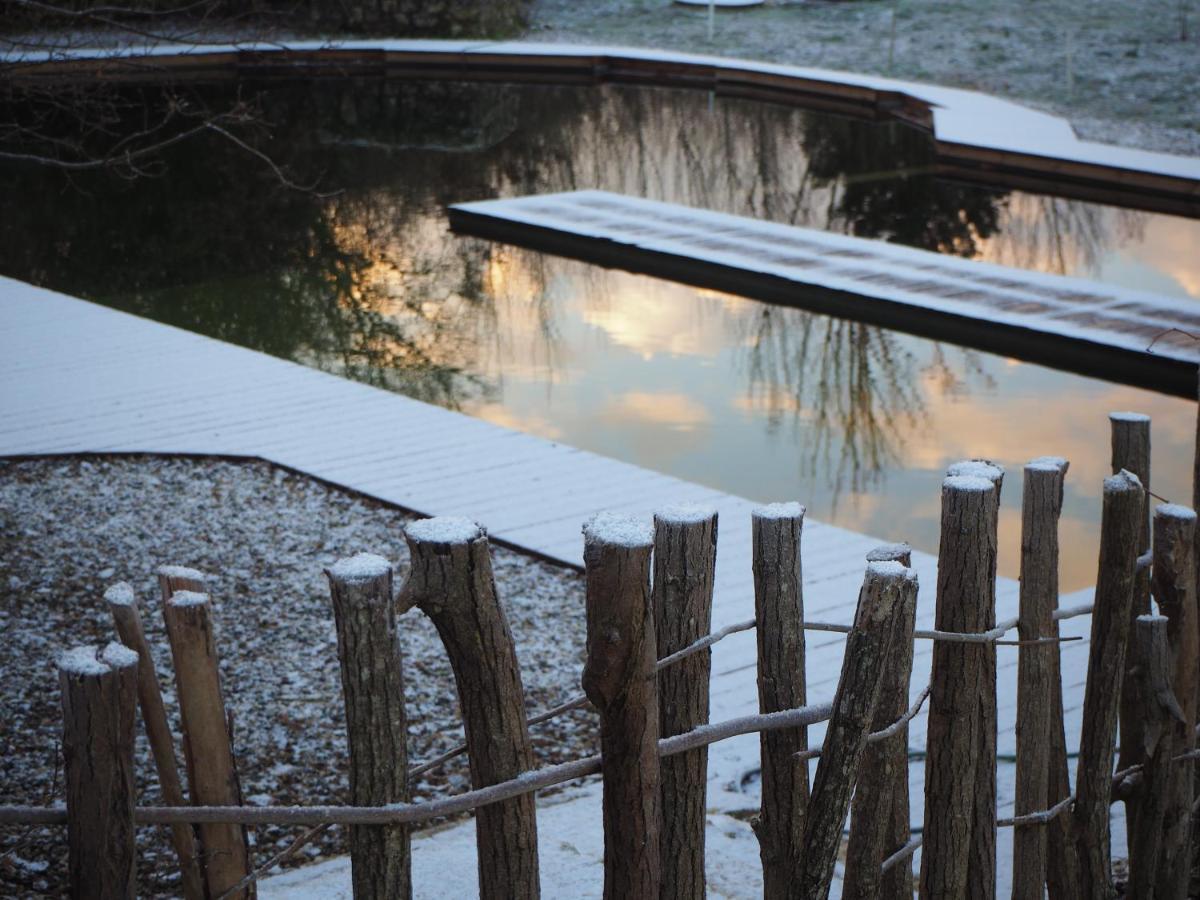 Maison Terre Les Cabanes De Fallot - Sauna Bain-Froid Piscine Naturelle L'isle-Bouzon Exteriér fotografie