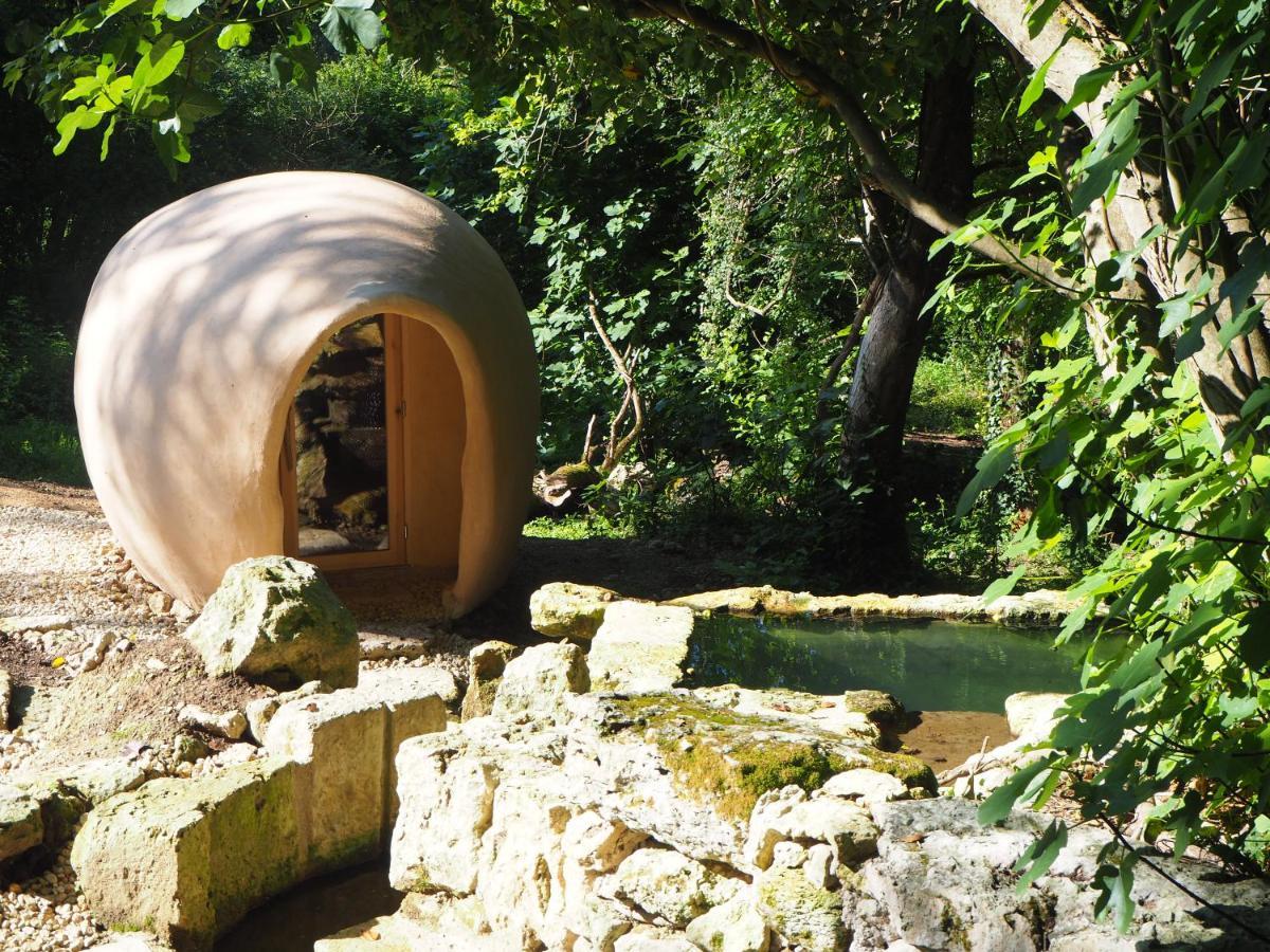 Maison Terre Les Cabanes De Fallot - Sauna Bain-Froid Piscine Naturelle L'isle-Bouzon Exteriér fotografie