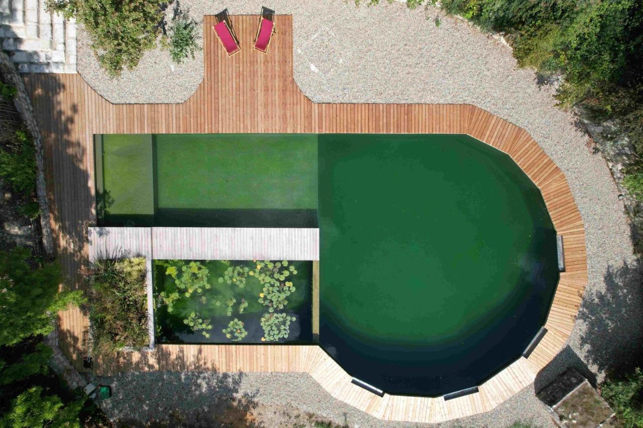 Maison Terre Les Cabanes De Fallot - Sauna Bain-Froid Piscine Naturelle L'isle-Bouzon Exteriér fotografie