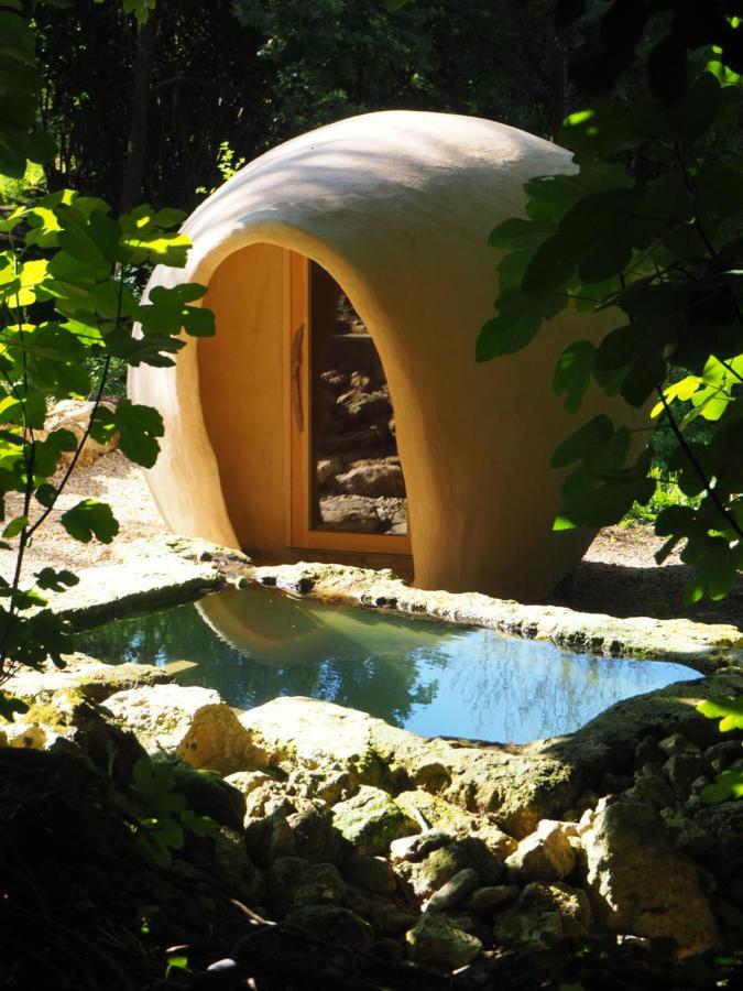 Maison Terre Les Cabanes De Fallot - Sauna Bain-Froid Piscine Naturelle L'isle-Bouzon Exteriér fotografie